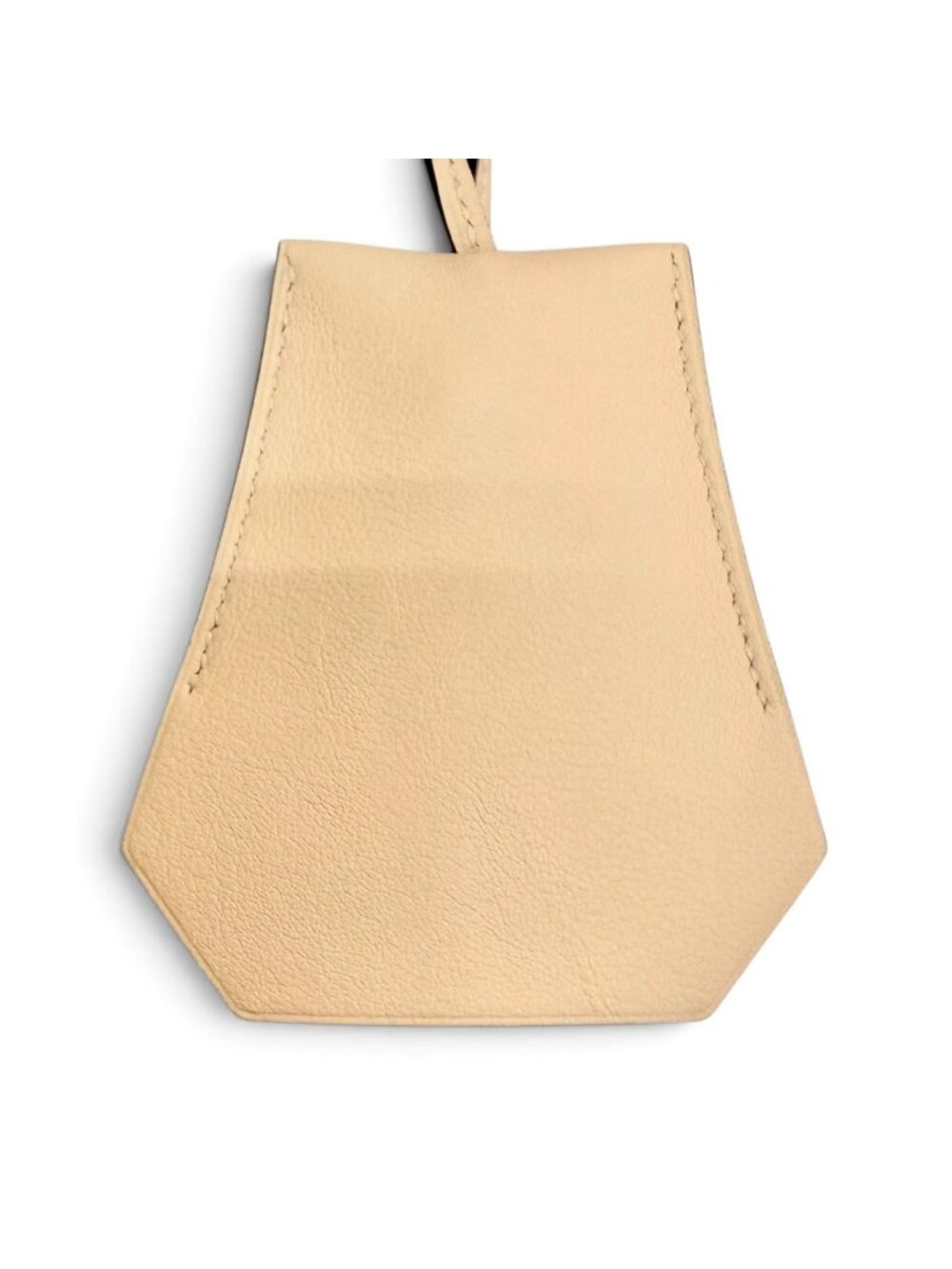 Hermes Rose Eglantine Silver Clochette Leather Pendant
